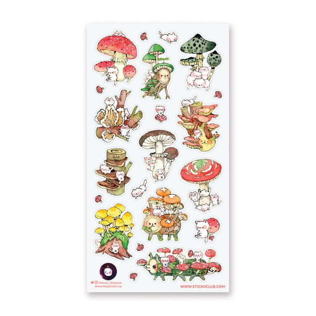 Purr-Fect Shrooms Sticker Sheet