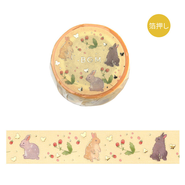 BGM Rabbit Country Raspberry Washi Tape