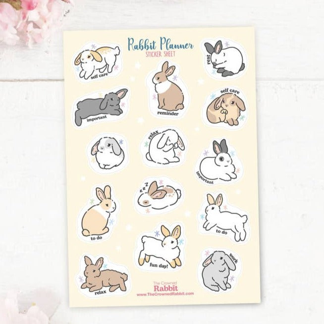 Rabbit Planner Vinyl Sticker Sheet