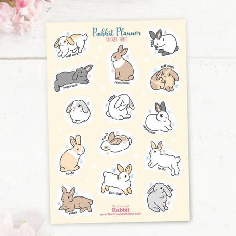 Rabbit Planner Vinyl Sticker Sheet