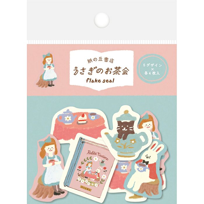 Rabbit Tea Party Flake Sticker