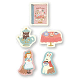 Furukawashiko Rabbit Tea Party Flake Sticker