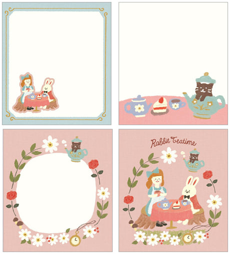 Rabbit Tea Party Memo Pad