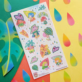 Rainforest Girls Sticker Sheet