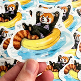 Red Panda Swimsuit Sticker