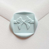 Ribbon Bow Square Mini Wax Seal Stamp (No Handle)