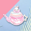 Sakura Bunny Teapot Sticker