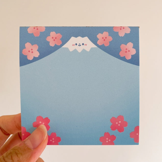 Sakura Mountain Square Memo Pad