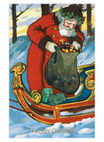 Santa Claus Postcard Box - 36 Unique Vintage Postcards