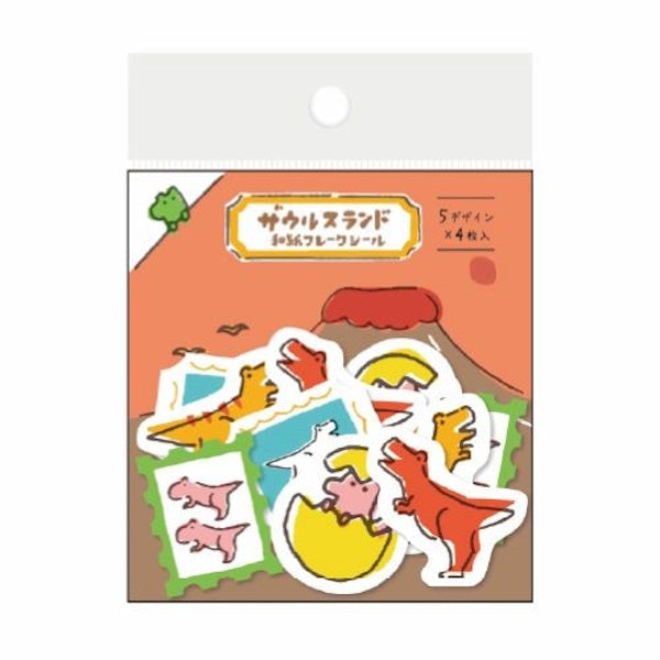 Saurus Land Flake Sticker Tyrannosaurus Rex