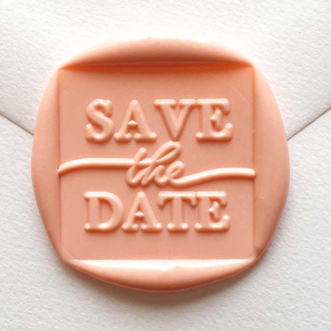 Save the Date Square Wax Seal Stamp