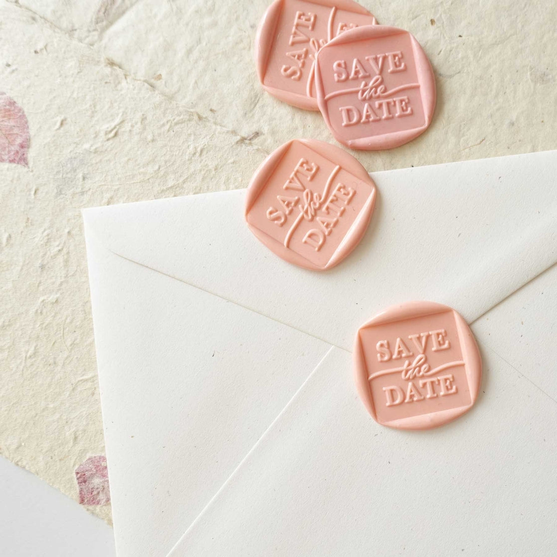 Save the Date Square Wax Seal Stamp