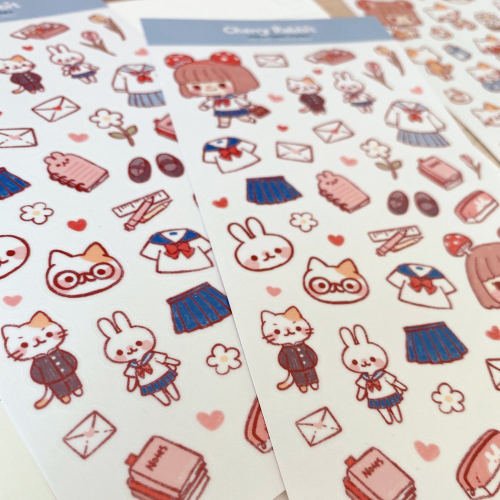 School Days Sticker Sheet