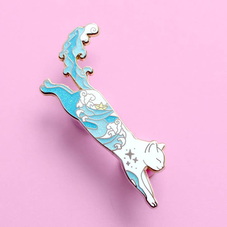 Pin de esmalte de gato marino 