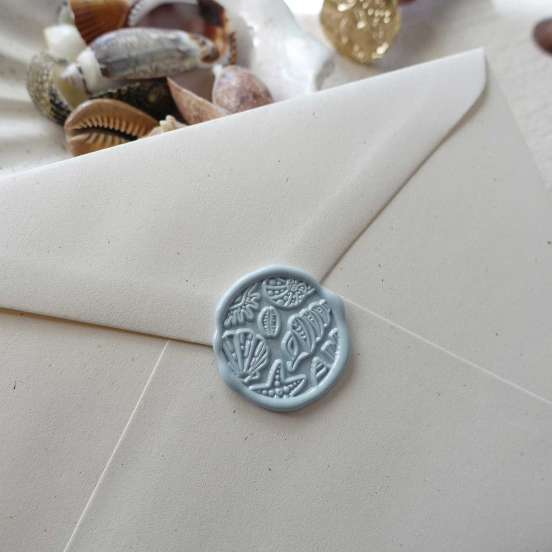 Seashells Wax Seal Stamp with Handle