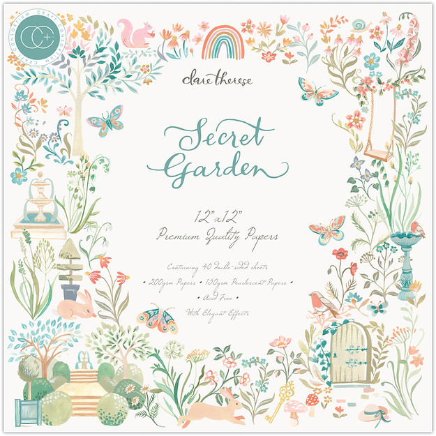 Secret Garden Paper Pad 12"X12" 40/Pkg