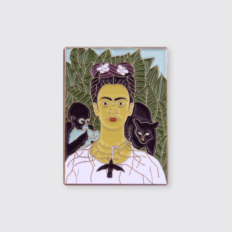 Inspired by "self-portrait with thorn necklace and hummingbird" by frida kahlo