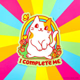 Self Love Cat Vinyl Sticker - I Complete Me