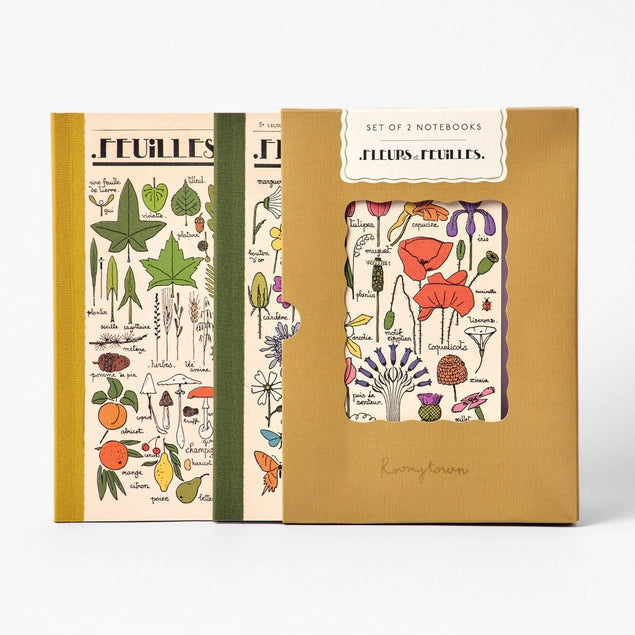 Juego de 2 cuadernos - Fleurs Et Feuilles