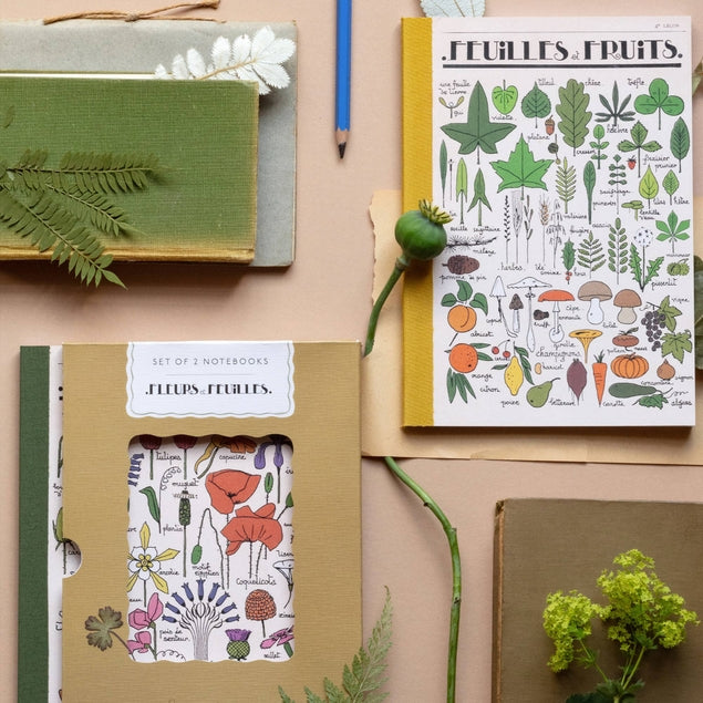 Juego de 2 cuadernos - Fleurs Et Feuilles