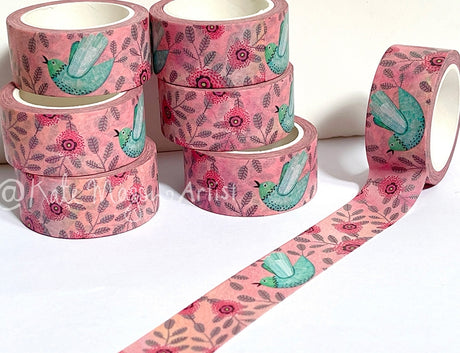 Shabby Bird Floral Nest Washi Tape