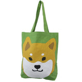 Shiba Inu Green Tote Bag