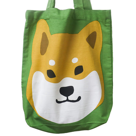 Bolsa de mano verde Shiba Inu 