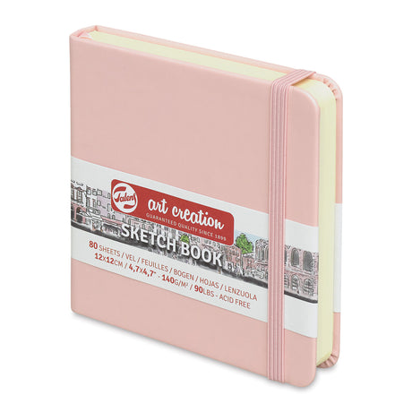 Cuaderno de bocetos 4,7" x 4,7" rosa pastel