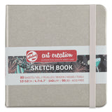 Cuaderno de bocetos 4,7" x 4,7" color champán rosado