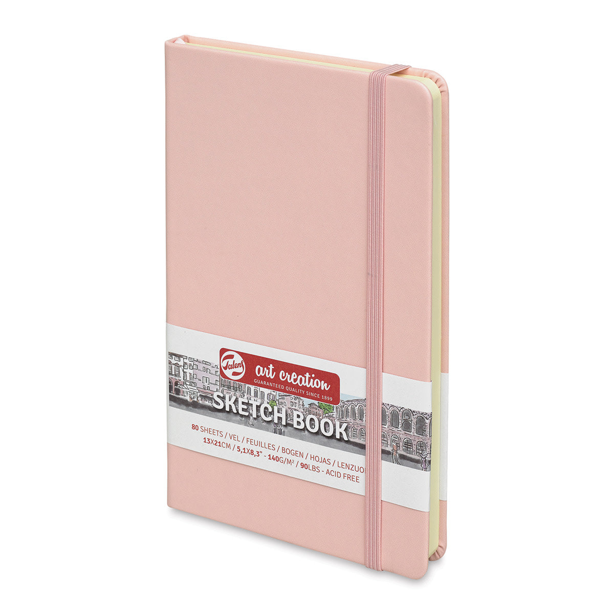 Cuaderno de bocetos de 5,1" x 8,3" en color rosa pastel