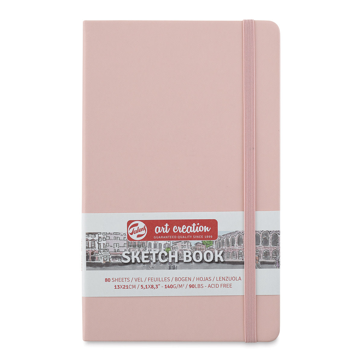 Cuaderno de bocetos de 5,1" x 8,3" en color rosa pastel