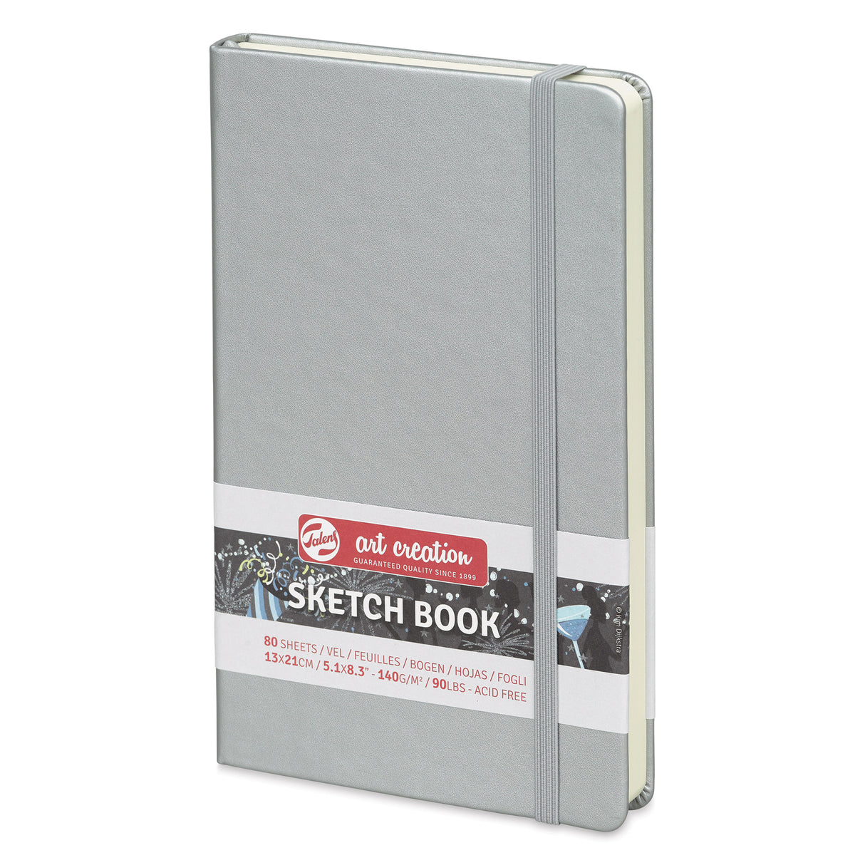 Sketch Book 5.1" x 8.3" Shiny Silver