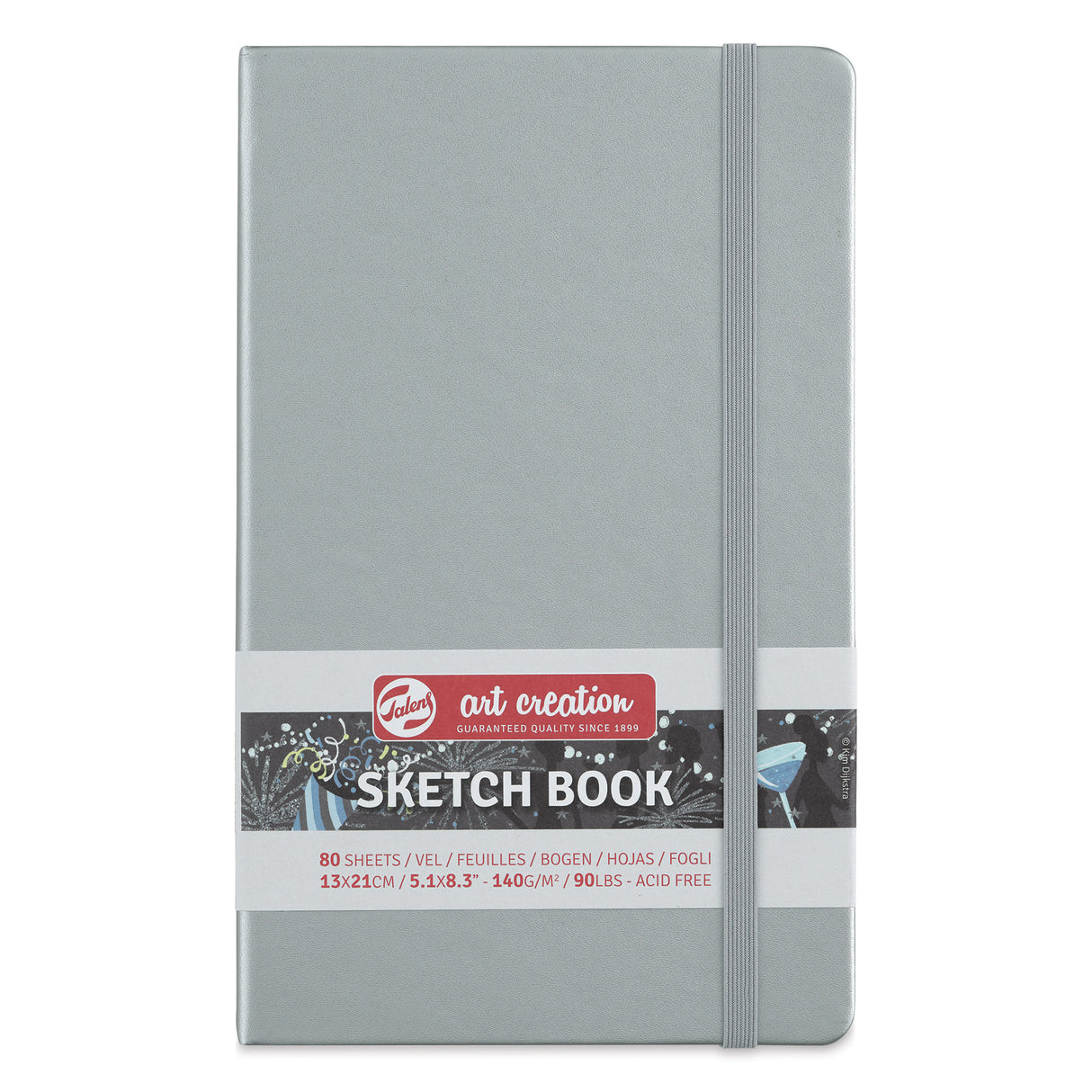 Cuaderno de bocetos de 5,1" x 8,3" en plata brillante