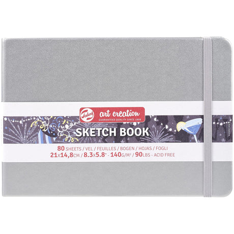 Sketch Book 8.3" x 5.8" Shiny Silver