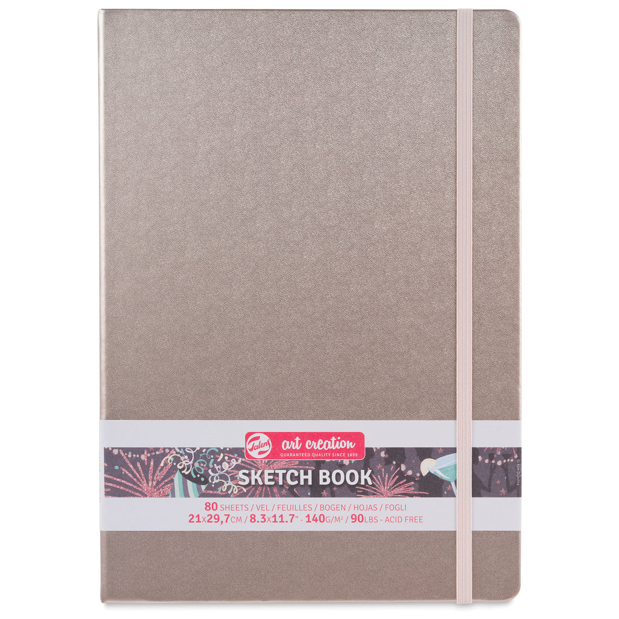 Cuaderno de bocetos 8,3" x 11,7" color champán rosado