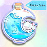 Sleeping Potion Cow Sticker