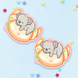 Sleepy Koala Croissant Sticker