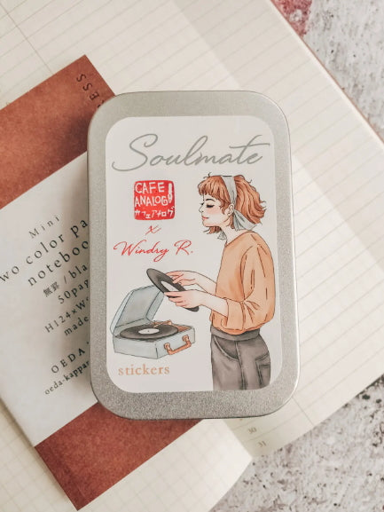 Cafe Analog X Windry R - Soulmate Girls stickers in tin