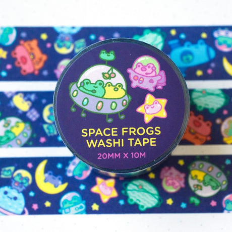 Cinta washi de ranas espaciales