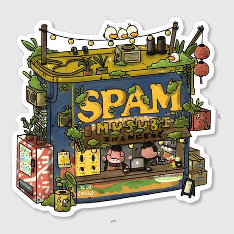 Spam Can Musubi Store Sticker