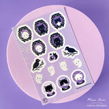 Sparkle Gothic Halloween Sticker Sheet