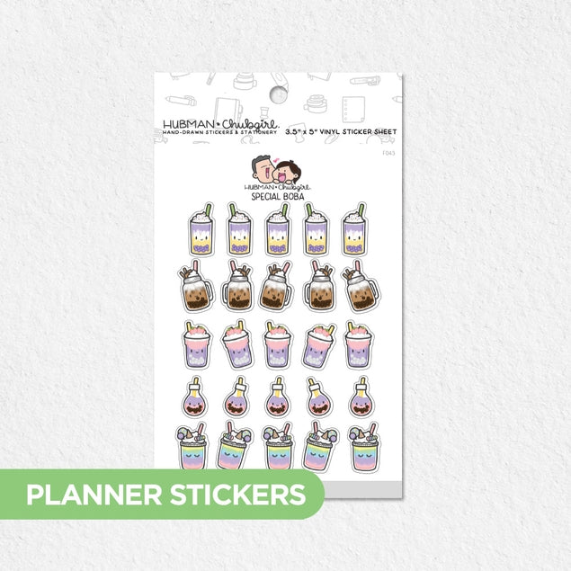 Special Boba Planner Stickers