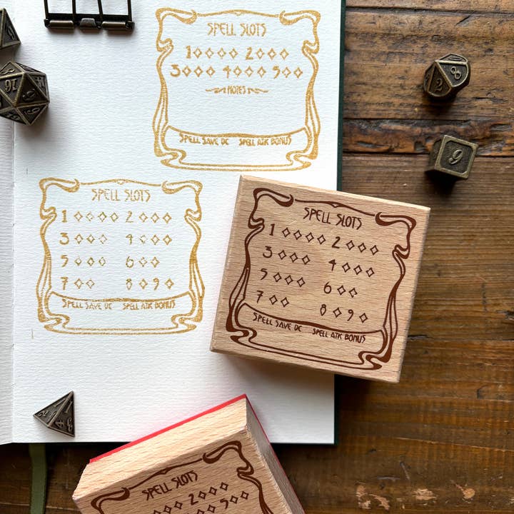 Spell Slot Rubber Stamp For Dnd