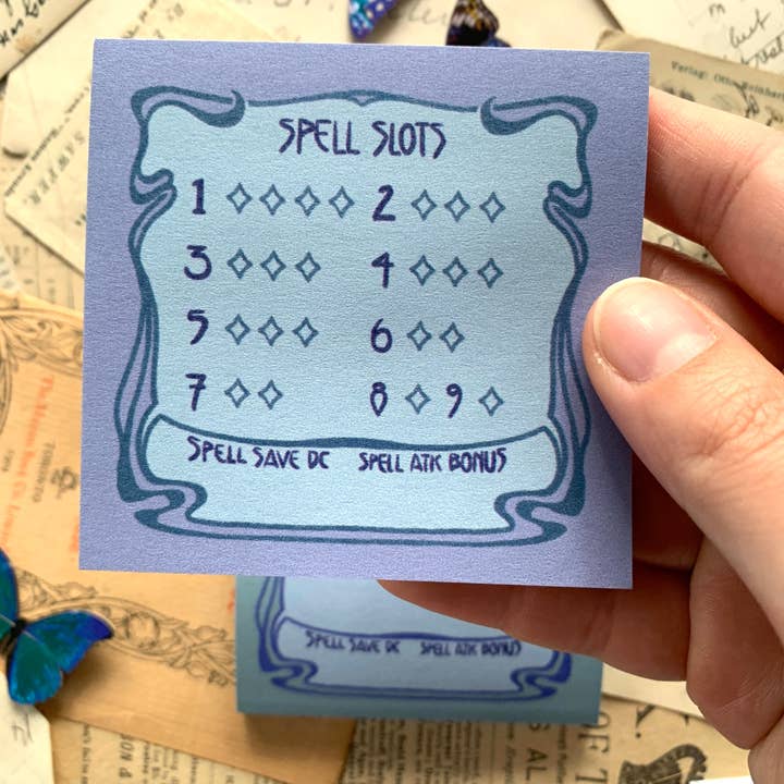 Spell Slot Sticky Note For Dnd Full Caster