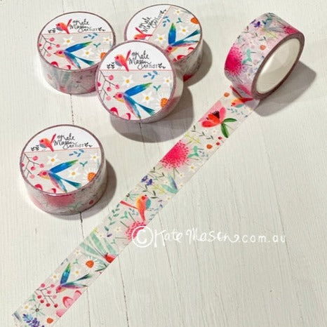 Spring Floral White Washi Tape