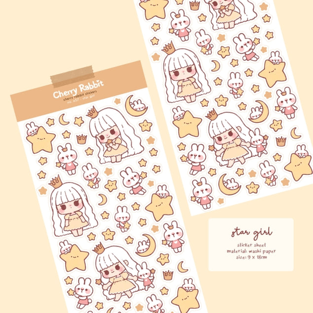 Star Girl Sticker Sheet