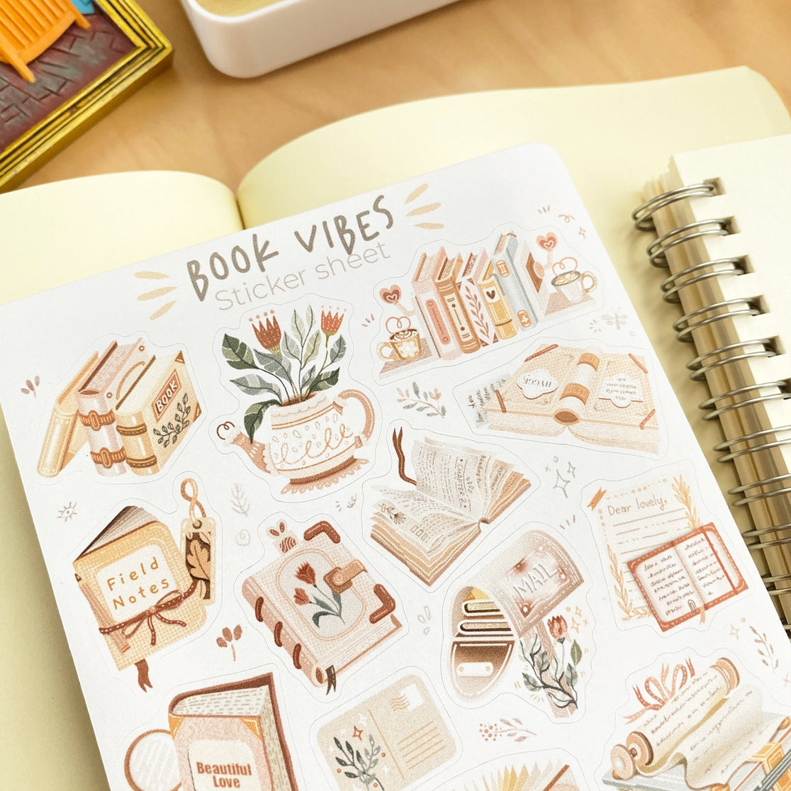 Book Vibes Sticker Sheet