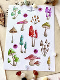 Mushroom Washi Sticker Sheet