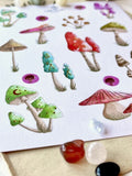 Mushroom Washi Sticker Sheet