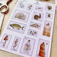 Nikki Dotti Postage Stamps Washi Sticker Sheet